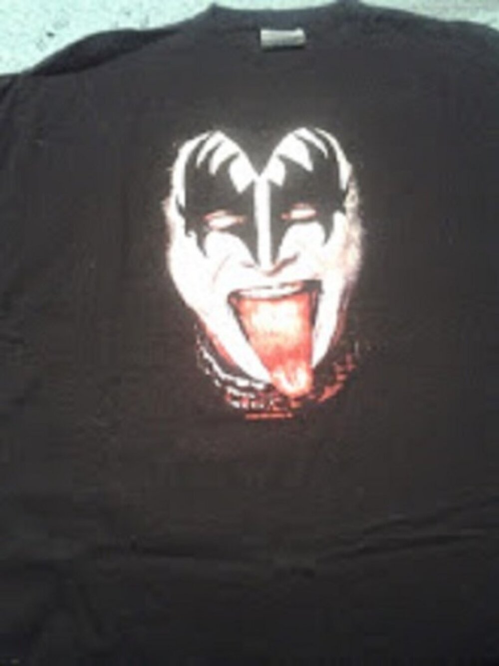 KISS Gene Simmons Physio Circus face black t shirt size L